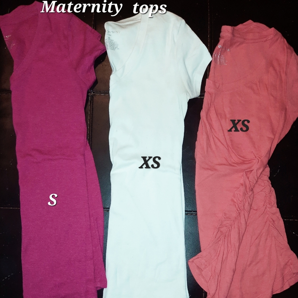 Short sleeve maternity tops XS-S